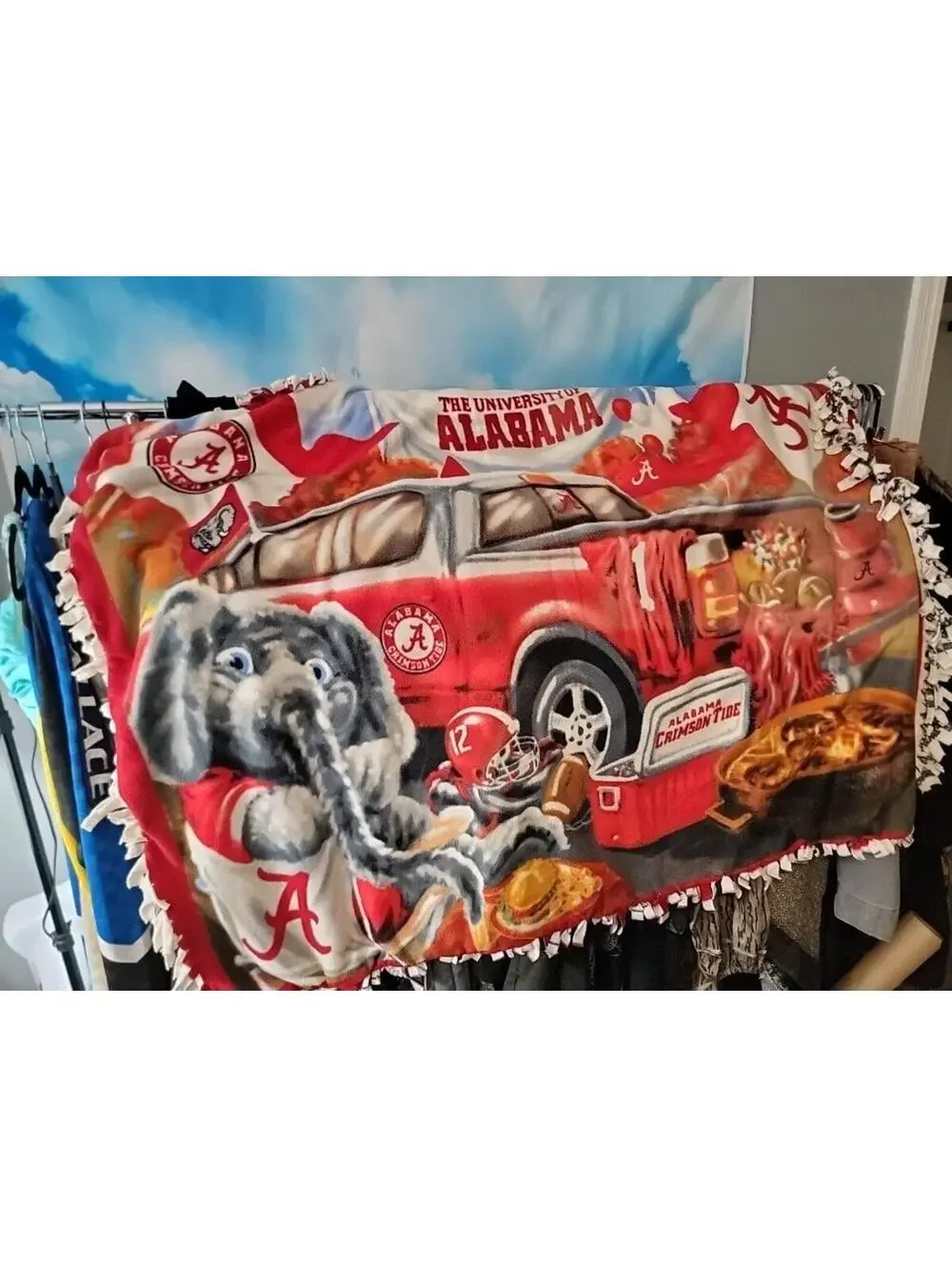 Alabama Crimson Tide College Football Tailgate Fleece Blanket Dona Gelsinger